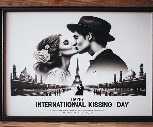 This cute 3d image is generated for International Kissing Day and Valentines Day white day