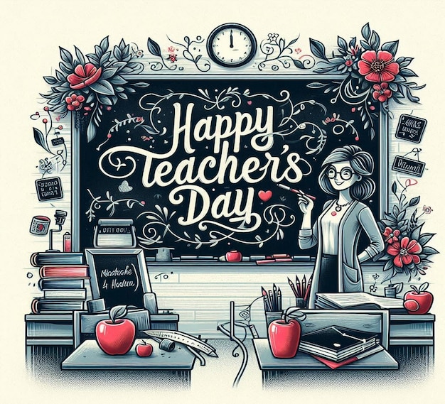 Photo this design is designed for happy teachers day