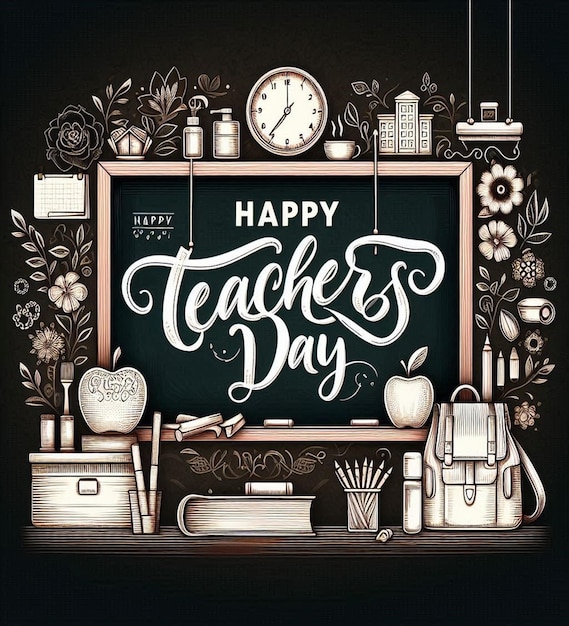 Photo this design is designed for happy teachers day