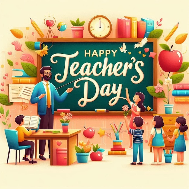 This design is designed for Happy Teachers Day