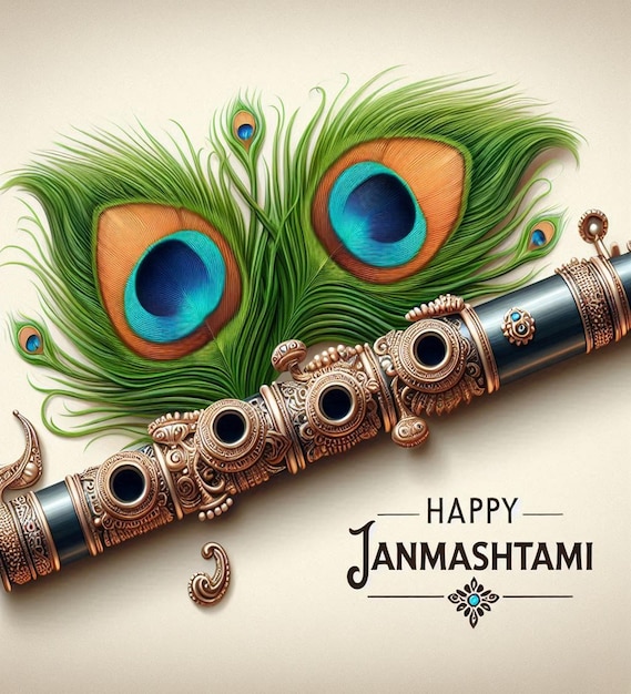 This design is designed for Indian traditional and Hindu mythological event Happy Janmashtami