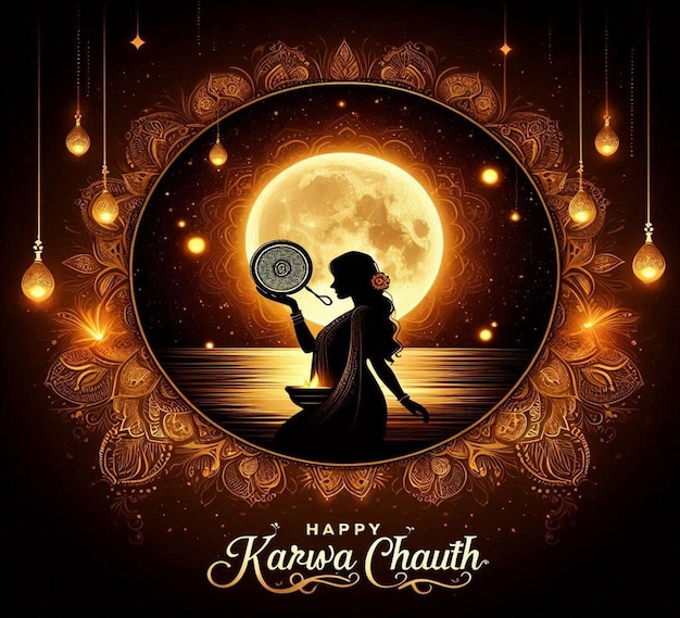 Photo this design is made for happy karwa chauth