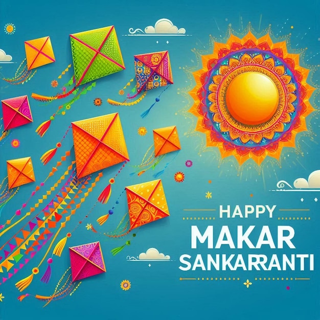 Photo this design is made for happy makar sankranti