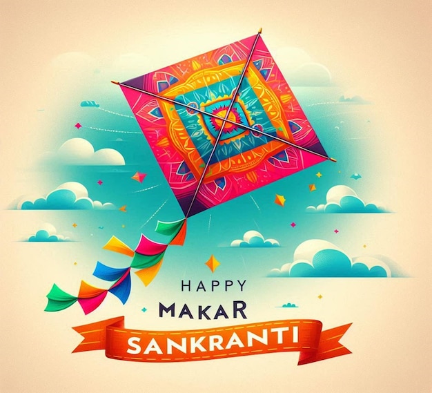 Photo this design is made for happy makar sankranti