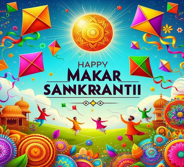 This design is made for Happy Makar Sankranti