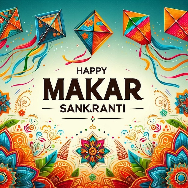 This illustration is created for Happy Makar Sankarnti