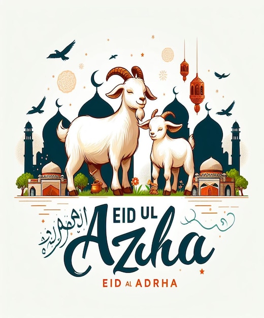 This illustration is crested for Islamic event Eid Ul Adha