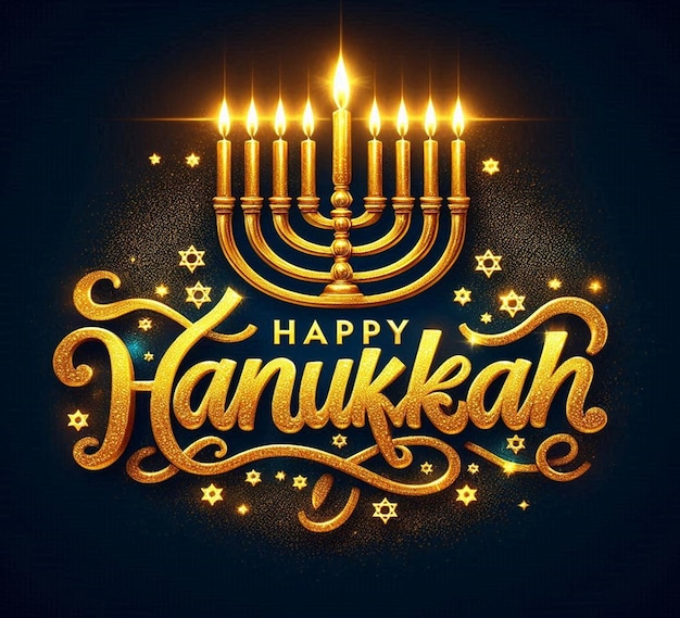 This illustration was generated for the Jewish religious festival Happy Hanukkah