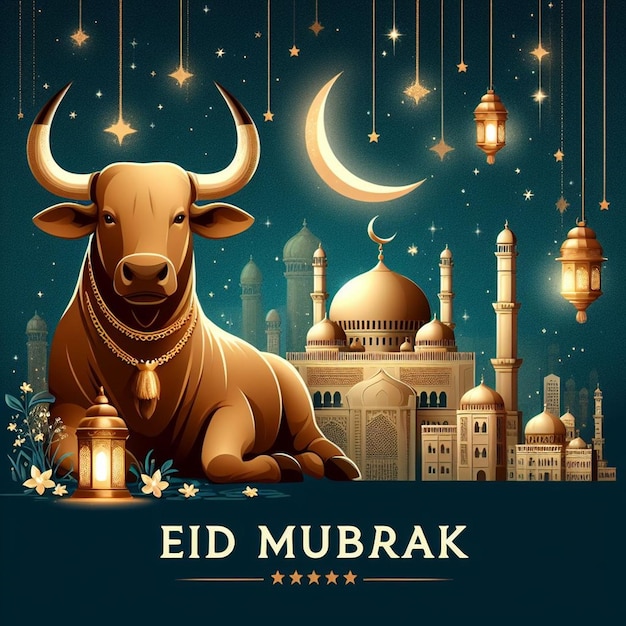 This image is created for Islamic events like Eid ul Adha