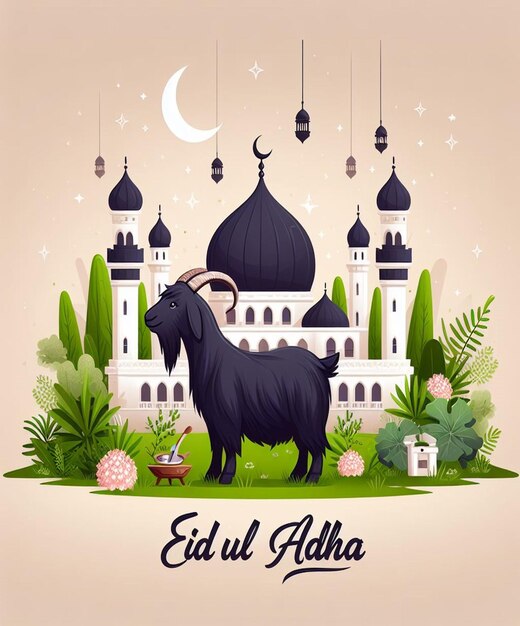 This image is created for Islamic events like Eid ul Adha