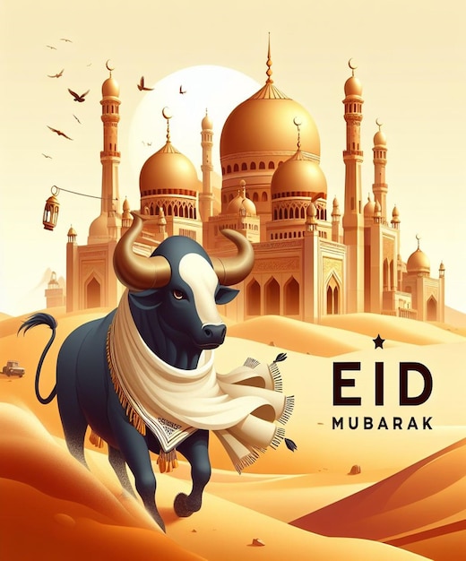 This image is created for Islamic events like Eid ul Adha