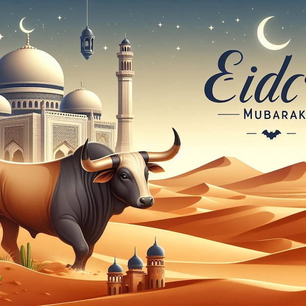 This image is created for Islamic events like Eid ul Adha