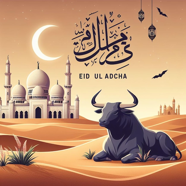 This image is created for Islamic events like Eid ul Adha