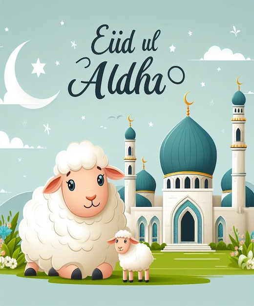 This image is created for Islamic events like Eid ul Adha