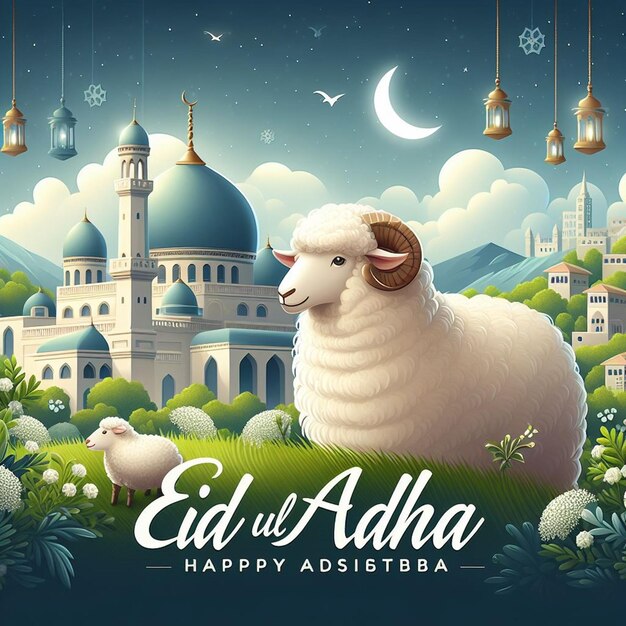 This image is created for Islamic events like Eid ul Adha