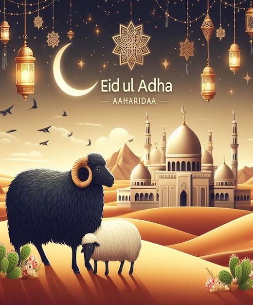 This image is created for Islamic events like Eid ul Adha