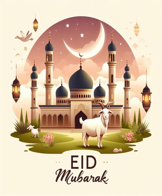 This image is created for Islamic events like Eid ul Adha