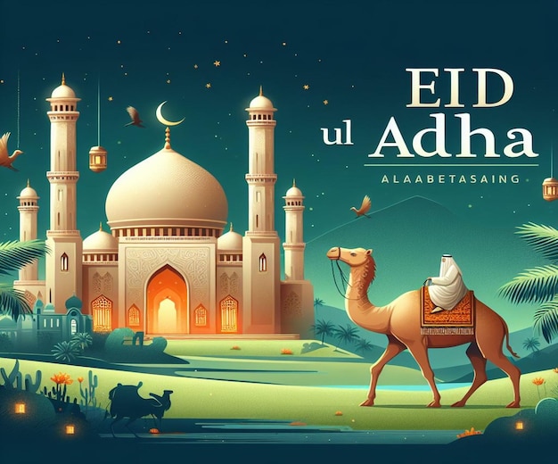 This image is created for Islamic events like Eid ul Adha