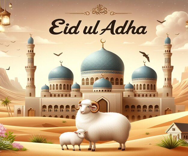 This image is created for Islamic events like Eid ul Adha