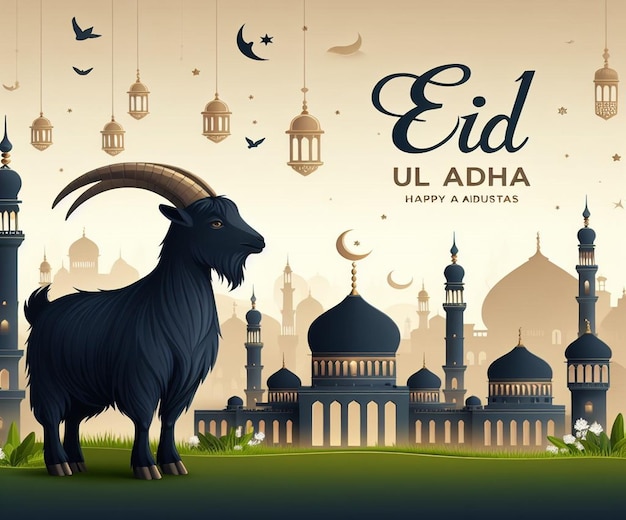 This image is created for Islamic events like Eid ul Adha