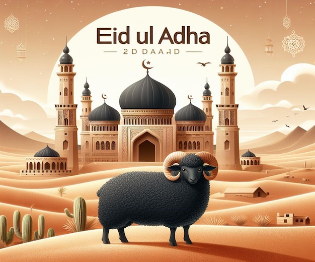 This image is created for Islamic events like Eid ul Adha