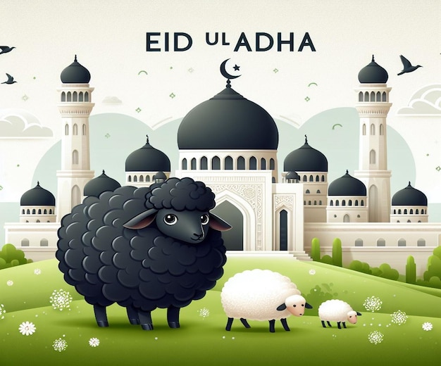 This image is created for Islamic events like Eid ul Adha