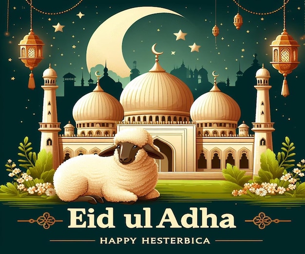 This image is created for Islamic events like Eid ul Adha