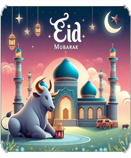 This image is created for Islamic events like Eid ul Adha