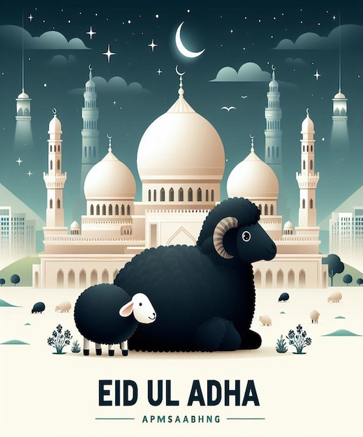 This image is created for Islamic events like Eid ul Adha