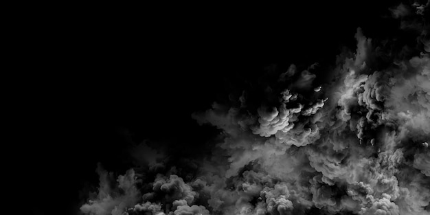 This image is a monochrome image of smoke that can be used to create abstract art or a background