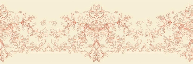 Photo this image showcases a delicate and intricate floral border design with a symmetrical pattern o