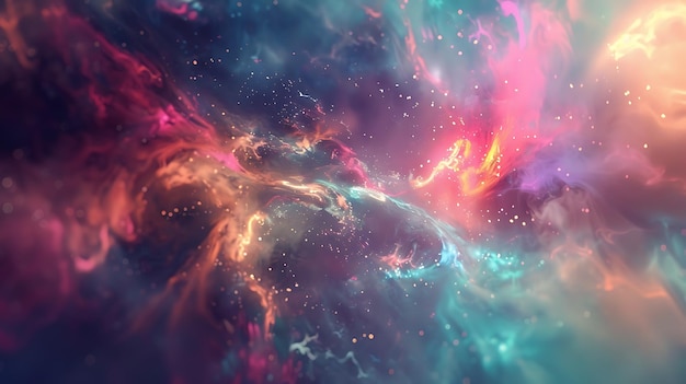 This is an abstract painting of a nebula