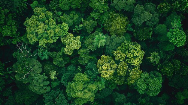 This is an aerial view of a lush green rainforest canopy