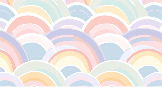 Photo this is a beautiful abstract seamless pattern featuring soft pastel colors