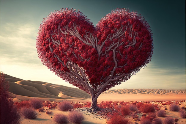 This is a huge tree in the form of a heart This heart penetrates subtle feelings and reigns over small objectsgiving confidence and spiritual freedomIt radiates attraction and infinite goodnessAI