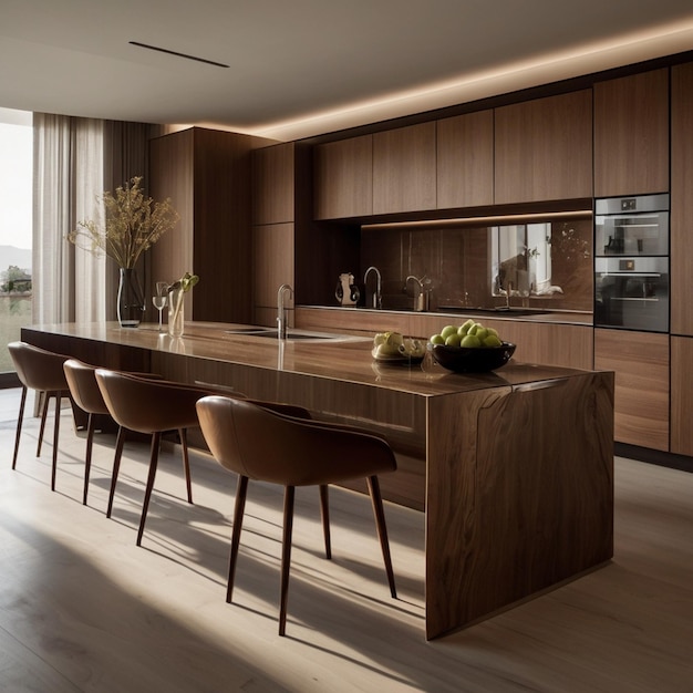 this is a modern kitchen with white cabinets and a marble countertop in the background luxury besp