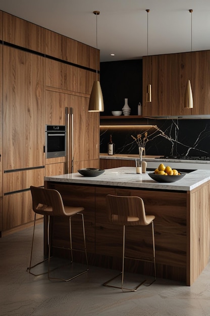 this is a modern kitchen with white cabinets and a marble countertop in the background luxury besp