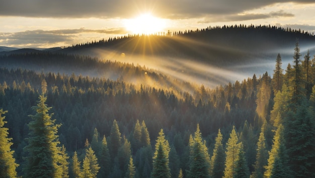 This is a picture of an asphalt road winding through a mountainous landscape The sky is orange and