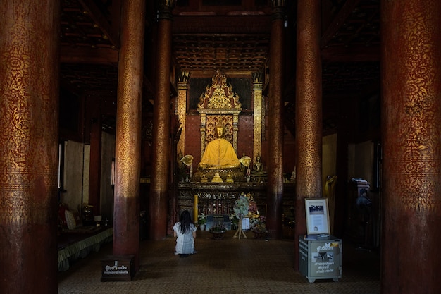 This is the picture of Buddhist Temple in Chiang Mai, Thailand