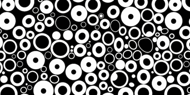 This is a uniquely designed abstract black and white circle pattern for artistic purposes