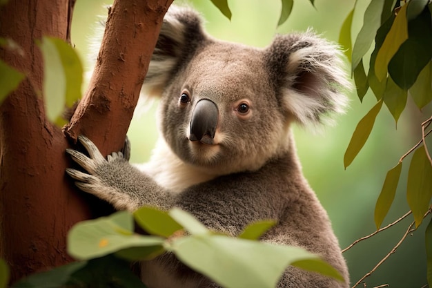 This koala is enjoying the tree