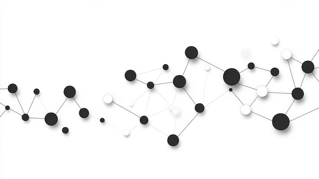 Photo this modern flat illustration features a grey background filled with dots and connections