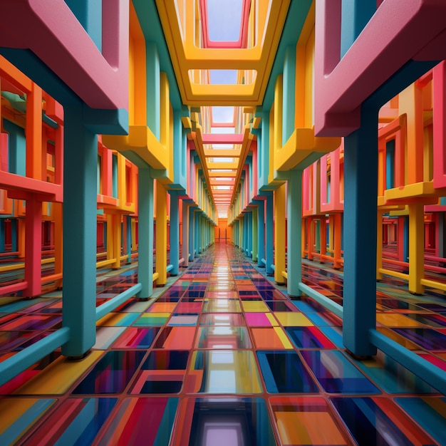 This perspective photography captures the essence of intricacy as it weaves through vibrant hues