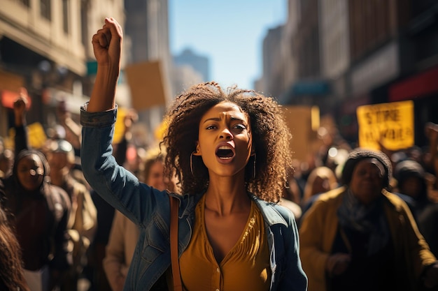 This photograph depicts a vibrant and lively scene of a bright sunny day in a city's streets