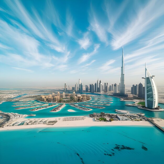 This picture shows the breathtaking scenery of Dubai the capital city of the United Arab Emirates