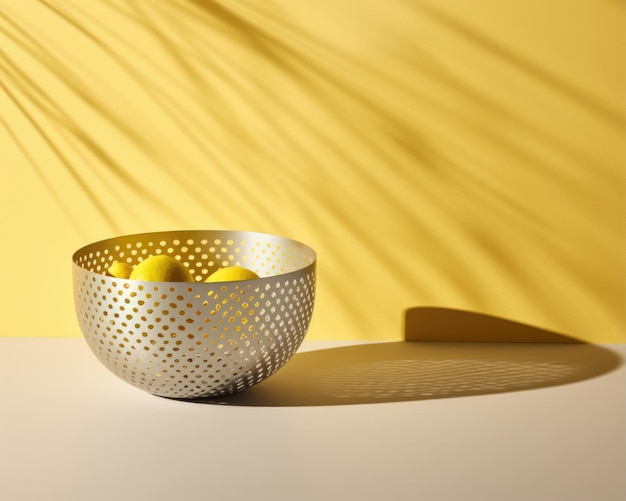 This scene showcases a steel gentle light background in a pale yellow color creating a warm and