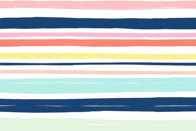 Photo this seamless vector pattern features pastelcolored stripes and is presented against a handdrawn b