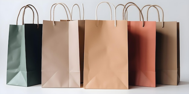 Three brown paper bags