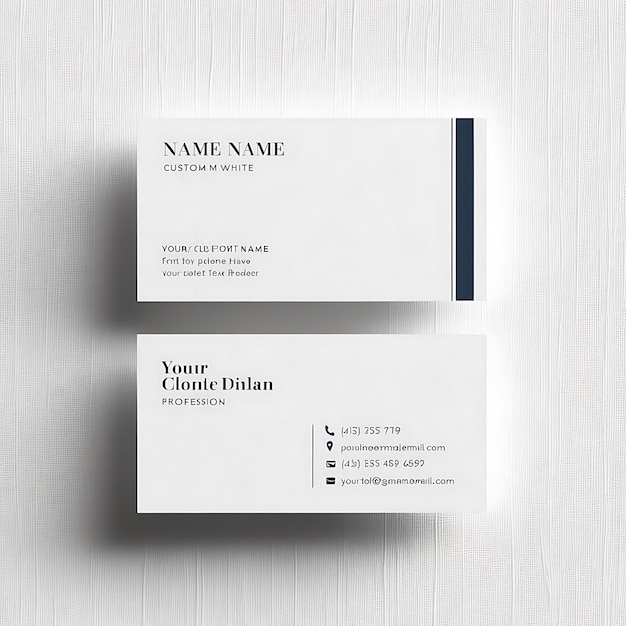 three business cards with one that says name your name on it