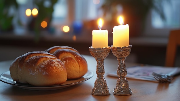 three candles are lit up on a table one of which is lit